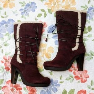 Hot Tomato Brown Boots with Faux Fleece Lining